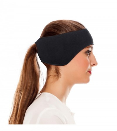 Cold Weather Headbands Headband Double Layer Thicker Ponytail - Black - CU18WM3U8H7 $10.70