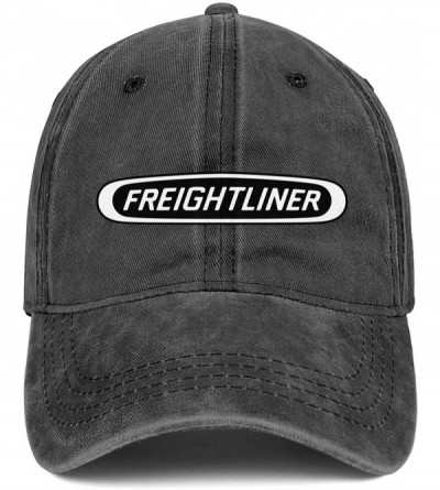 Baseball Caps Unisex Man Denim Baseball Hats Hipster Adjustable Mesh Dad-Freightliner-Trucks-Flat Cap - Black-11 - CP18T96942...