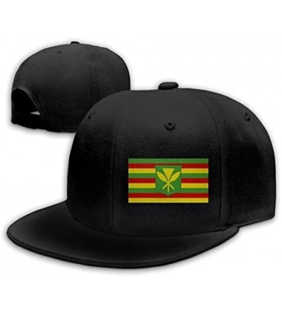 Baseball Caps Kanaka Maoli Flag Adjustable Flat Bill Snapback Baseball Hip-hop Cap Hat - CJ18RHRQQ0E $34.74