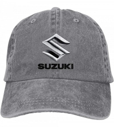 Baseball Caps Customized Suzuki Motorcycles Logo Fashion Baseball Caps for Man Black - Gray - CG18STW87EC $14.18