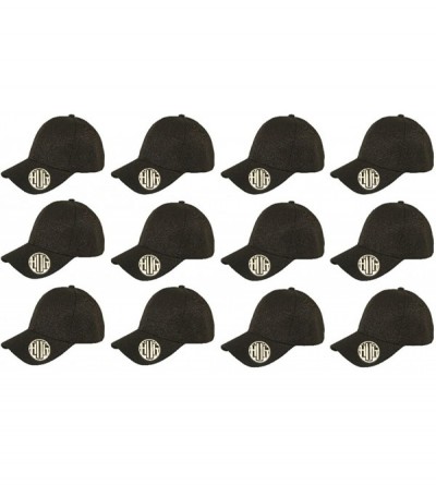 Baseball Caps ( Pack of 12 ) Classic Premium Baseball Cap Adjustable Size Plain Hat Unisex - Black - CH1865OGIGG $64.97