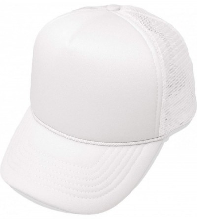 Baseball Caps Trucker Hat Mesh Cap Solid Colors Lightweight with Adjustable Strap Small Braid - Snow White - C0119N21X4Z $7.33