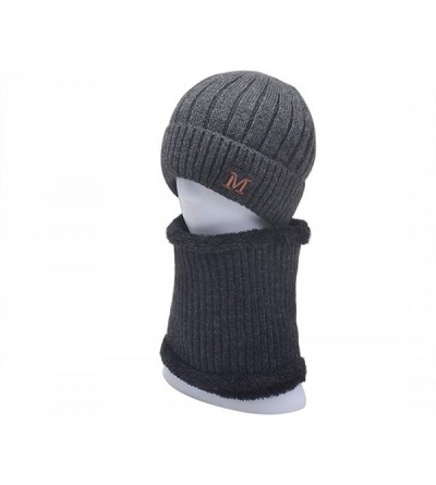 Skullies & Beanies Sleeve Cap Plush Thickened Windproof Knitted Wool Hat Neck Warmer Beanies for Men and Women in Winter - Da...