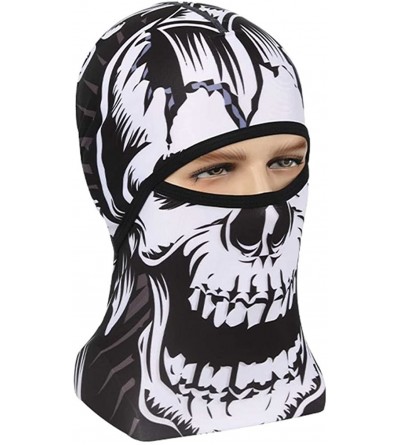 Balaclavas Unisex Windproof Balaclava Face Mask Breathable Headwear - Skull Teeth - CD188AKDAR3 $10.04