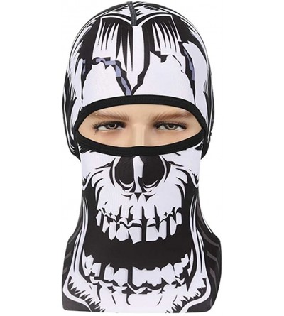 Balaclavas Unisex Windproof Balaclava Face Mask Breathable Headwear - Skull Teeth - CD188AKDAR3 $10.04