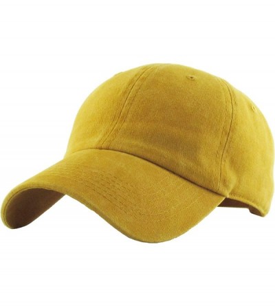 Baseball Caps Classic Washed Pigment Cotton Dad Hat Adjustable Unconstructed Plain Cap - 9- Camel - CS18GDUIUQL $19.90