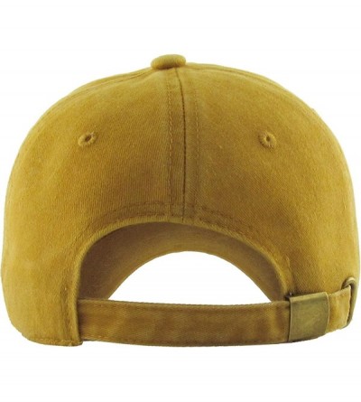 Baseball Caps Classic Washed Pigment Cotton Dad Hat Adjustable Unconstructed Plain Cap - 9- Camel - CS18GDUIUQL $9.29