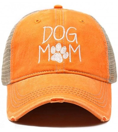 Baseball Caps Dog Mom Dad Hat Cotton Baseball Cap Polo Style Low Profile - Tc102 Orange - CP18Q72T9O0 $14.15