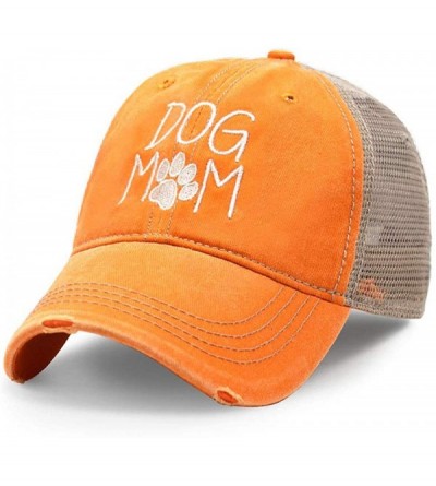 Baseball Caps Dog Mom Dad Hat Cotton Baseball Cap Polo Style Low Profile - Tc102 Orange - CP18Q72T9O0 $14.15