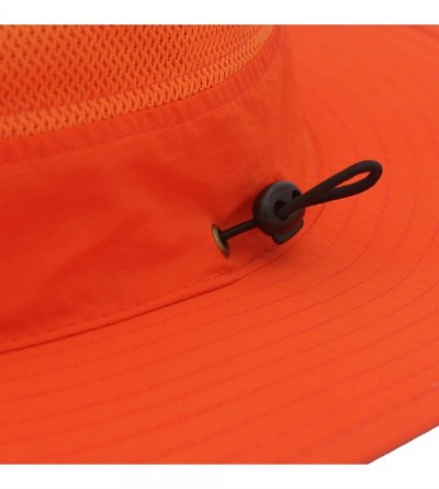 Sun Hats Men's Sun Hat UPF 50+ Wide Brim Bucket Hat Windproof Fishing Hats - Orange - C812DS75AHP $13.82