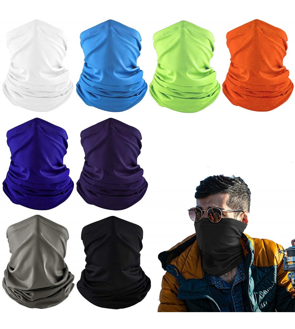 Balaclavas Cooling Neck Gaiters for Men Summer Lightweight Face Covering UV Protection - Color 3 + 8 Pcs - CK1906DUW98 $23.28