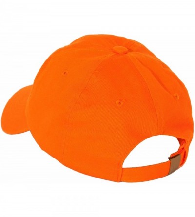 Baseball Caps Unisex Stone Washed Cotton Baseball Cap Adjustable Size - Orange - CJ184WYZ3XG $9.28