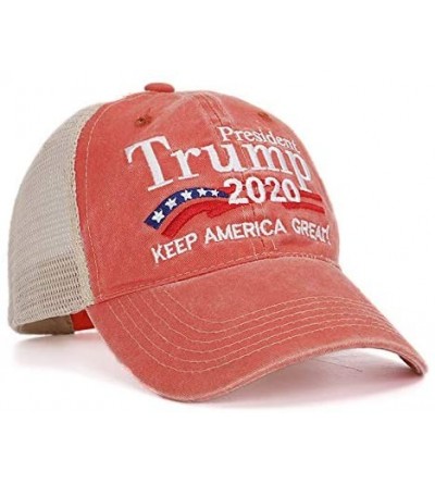Baseball Caps President Trump 2020 Hat Keep America Great Again Embroidered MAGA USA Bucket Baseball Cap Trump Hat - Red - CH...