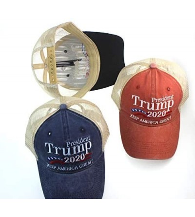 Baseball Caps President Trump 2020 Hat Keep America Great Again Embroidered MAGA USA Bucket Baseball Cap Trump Hat - Red - CH...
