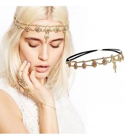 Headbands Roman Goddess Leaf Branch Dainty Bridal Hair Crown Head Dress Boho Alice Band- 2 pcs- gold and silver - 3 Pack B - ...