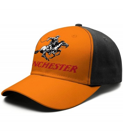 Baseball Caps Winchester Repeating Arms Logo Hunting Hat Cap Dad Hat Adjustable Fits - Bright Orange - CZ1948KO7C8 $19.51