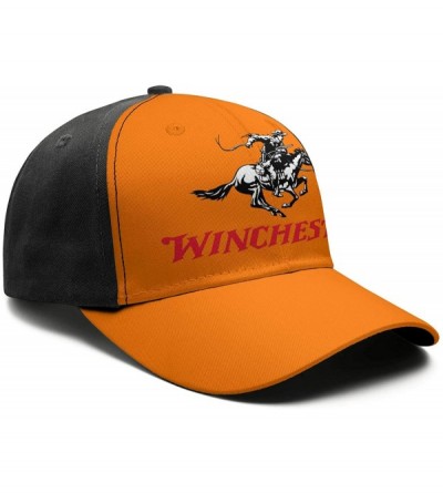 Baseball Caps Winchester Repeating Arms Logo Hunting Hat Cap Dad Hat Adjustable Fits - Bright Orange - CZ1948KO7C8 $19.51