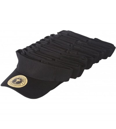 Sun Hats 12 Pack Youth Size Sun Visor - Black - CE182WTZMSY $42.14