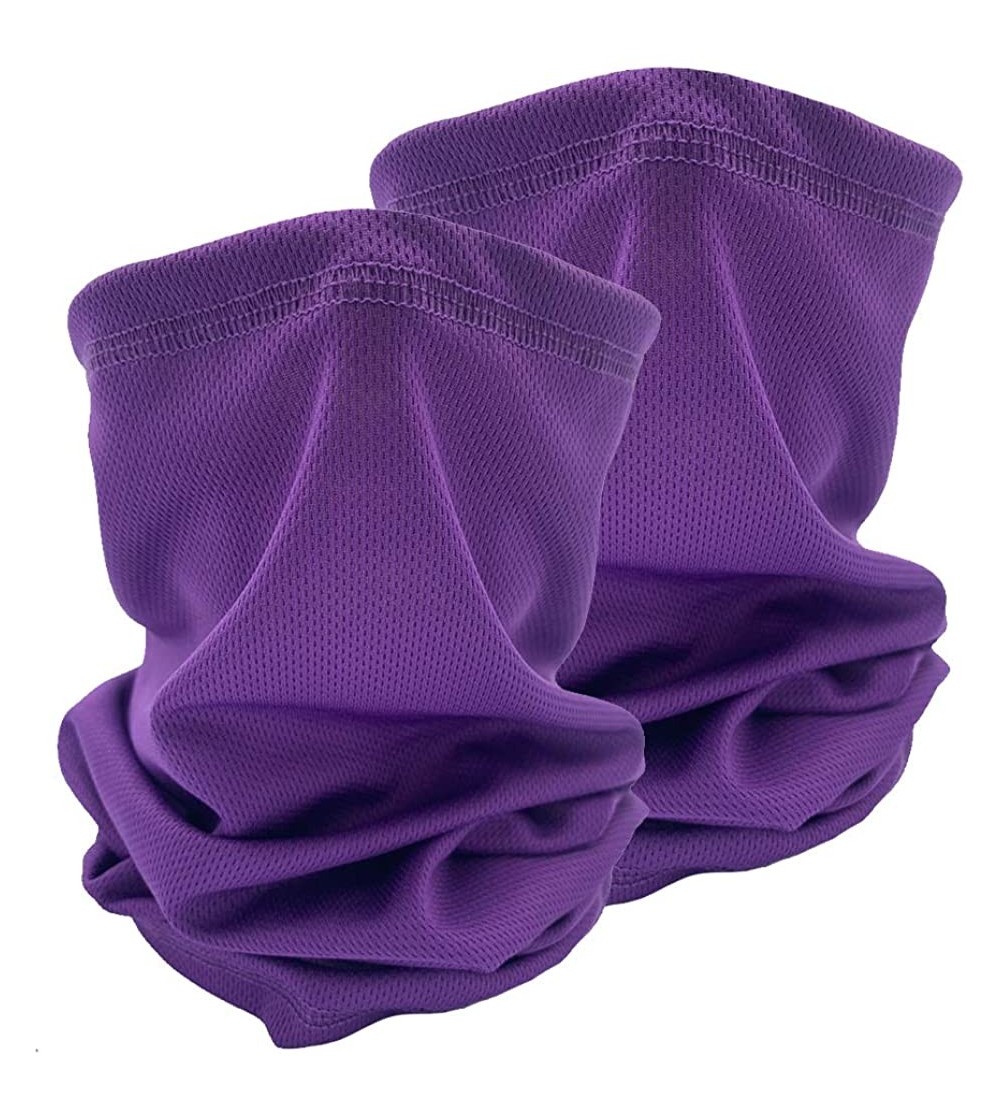 Balaclavas Unisex Seamless Neck Gaiters Bandanas - Dust Proof UV Protection Bandana Balaclava for Sport&Outdoor - Purple - C5...