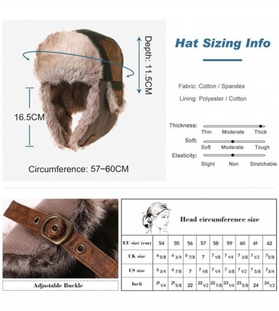 Bomber Hats Unisex Winter Trapper Hat Faux Fur Windproof Ushanka Russian Hunting Hat Outdoor Ski with Ear Flap - 67191navy - ...