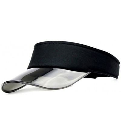 Visors Summer UV Plastic Visor Sun Hats Men Outdoor Travel Clear Tennis Beach Hat for Women Protection Snapback Caps - C118EL...