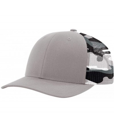 Baseball Caps Printed Mesh-Back Trucker Cap - 112PM - Grey/ Grey Camo - C318UWK84NE $12.46