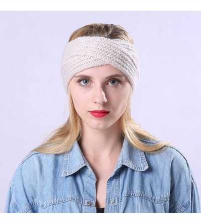 Headbands 6 Pack Women Girls Silk Satin Headbands Solid Color Elastic Hairband Twisted Turban - C218L784T2Z $11.70
