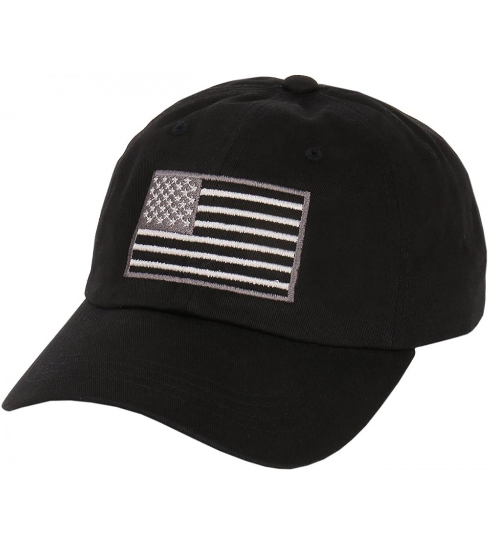 Baseball Caps USA American Flag Baseball Cap Military Army Operator Adjustable Hat - Black - CK129AQ834F $15.37