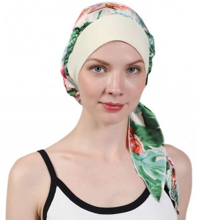 Skullies & Beanies Scarves Pre Tied Headwear Bandana Headwraps - Green - C418RIZMMZR $8.48
