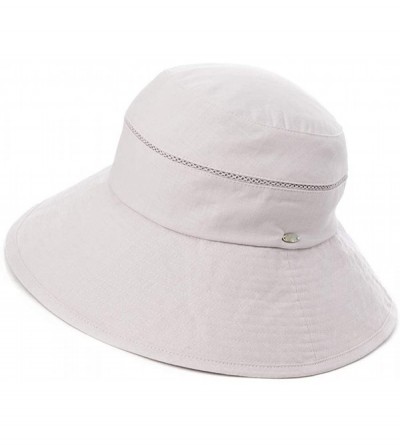 Newsboy Caps Womens UPF50+ Linen/Cotton Summer Sunhat Bucket Packable Hats w/Chin Cord - 89312_gray - CE18SMCK09N $22.96