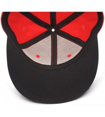 Baseball Caps Unisex Mens Baseball Hat Casual Adjustable Mesh Visor Freightliner-Trucks-Flat Cap - Red-9 - CO18UU4RQZT $19.39