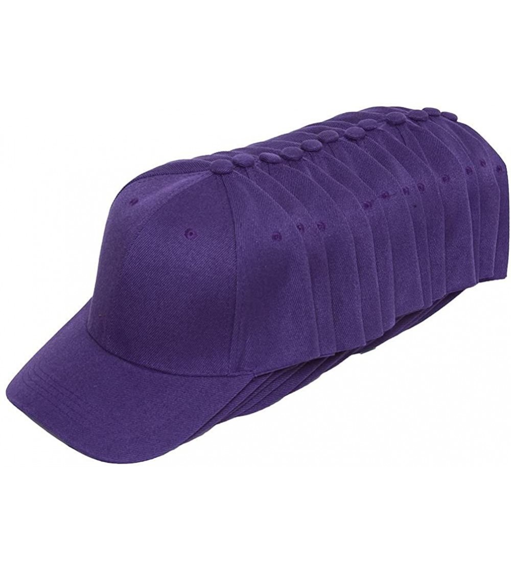 Baseball Caps 12-Pack Adjustable Baseball Hat - CN180GR8YS2 $54.96