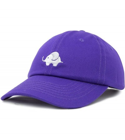 Baseball Caps Cute Elephant Hat Cotton Baseball Cap - Purple - CG18LHQSKUW $23.63