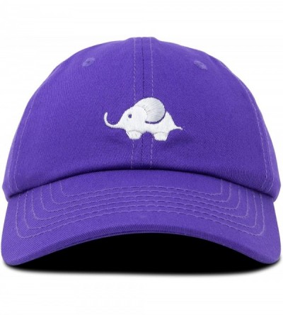 Baseball Caps Cute Elephant Hat Cotton Baseball Cap - Purple - CG18LHQSKUW $15.23