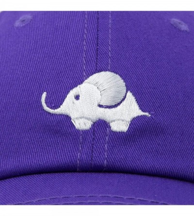 Baseball Caps Cute Elephant Hat Cotton Baseball Cap - Purple - CG18LHQSKUW $15.23