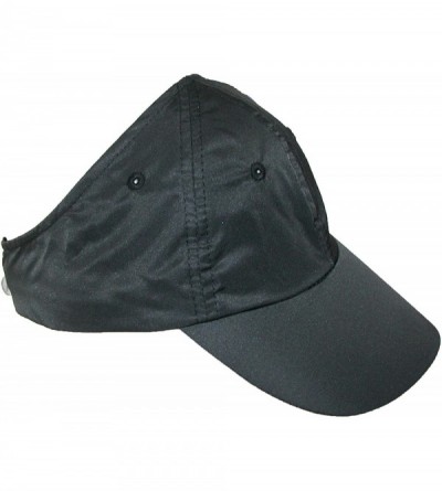 Baseball Caps Women's Microfiber Sport Ponytail Hair Holder Baseball Hat - Black - CG11JZXBFRR $28.52