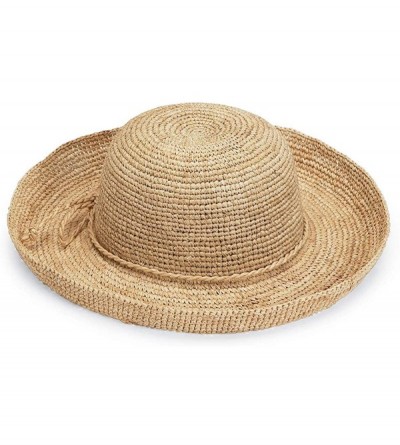Sun Hats Women's Catalina Sun Hat - Modern Handwoven- Twisted Natural Raffia- Wide Brim- Designed in Australia - Natural - CN...