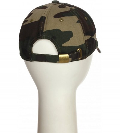 Baseball Caps Customized Letter Intial Baseball Hat A to Z Team Colors- Camo Cap White Black - Letter Q - C818NNGWGOY $15.57