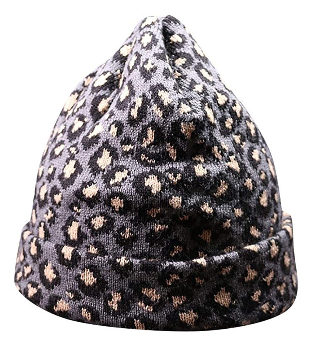 Skullies & Beanies Unisex Slouchy Knitting Beanie Hip Hop Cap Warm Winter Ski Hat - Y-gray - CZ18LSCRCIK $9.96