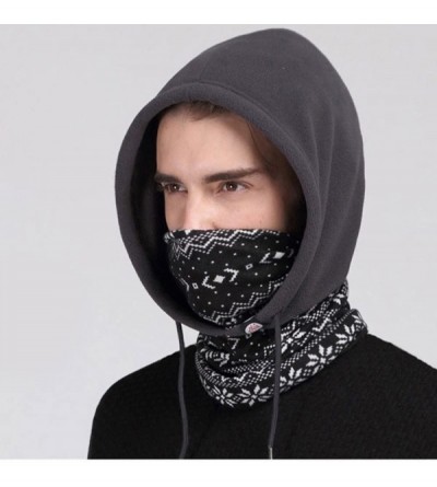 Balaclavas Balaclava Ski Mask - Wind-Resistant Thicken Warm Neck Face Mask Winter Outdoor Hood - Gray-spring - CT12O6EJ3VL $1...