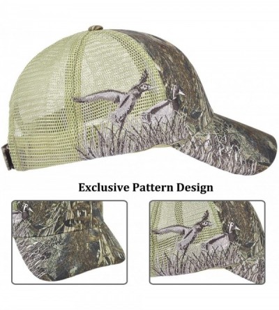 Baseball Caps Men's Hunting Fishing Hat Camo Series Adjustable Mesh Ball Cap 3D Embroidered - Duckblind Mallard - CO18OQM85Y6...