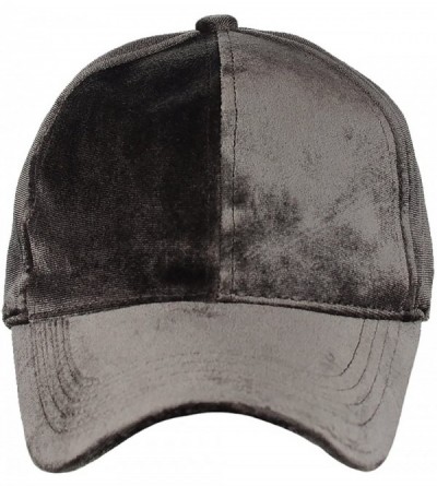 Baseball Caps Unisex Soft Velvet Crushable Blank Adjustable Baseball Cap Hat - Taupe - C6187DR0RM9 $11.87