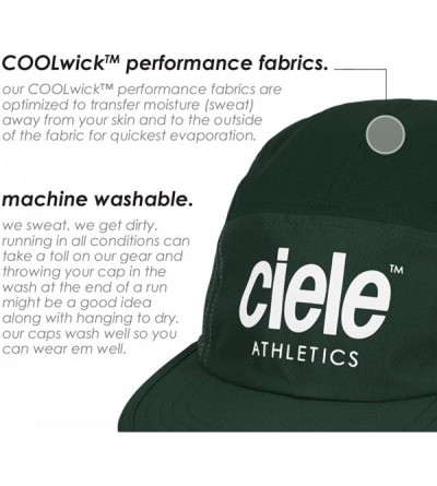 Baseball Caps GOCap - Premium Moisture Wicking 5-Panel Knit Running Hat - Green - CJ1987RIICW $39.13