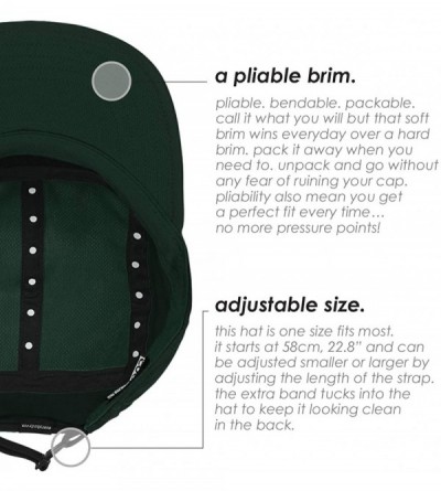 Baseball Caps GOCap - Premium Moisture Wicking 5-Panel Knit Running Hat - Green - CJ1987RIICW $39.13