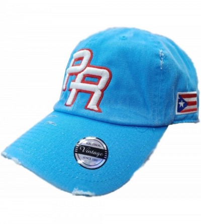 Baseball Caps Puerto Rico Snapback Hats Vintage Hats - Vinage Neon Blue - CZ18WY9YYDK $33.30