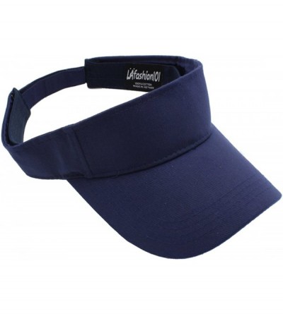 Baseball Caps Sun Sports Visor Hat Cap - Classic Cotton for Men Women - Navy - C812NZWGGL6 $10.83