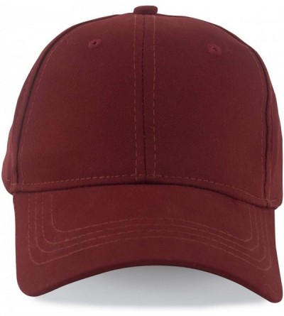 Baseball Caps Women's Ponytail Baseball Cap Messy High Bun Adjustable Plain Trucker Dad Hat - Cotton-wine Red - C518NM4O763 $...