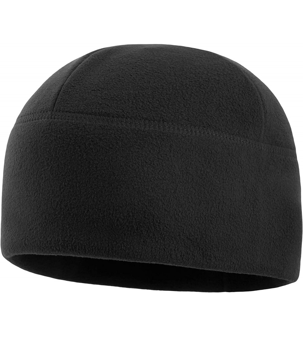 Skullies & Beanies Skull Cap Fleece 330 Winter Hat Mens Military Watch Tactical Beanie - Black - CB18L2E4KWG $11.13
