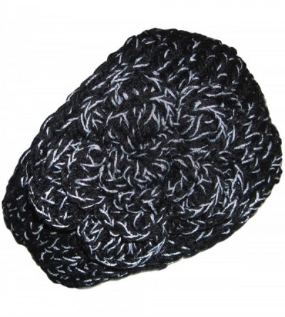 Cold Weather Headbands Knit Winter Headband Ear Warmer with Sparkles - Black - CW11I7WD4MV $8.78