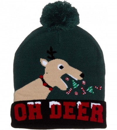 Skullies & Beanies Men's Christmas Hat- Charcoal/Green- One Size - Green/Red - C918D30WC7I $15.57